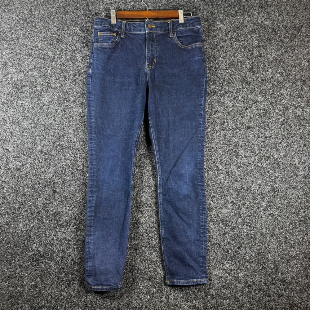 Boden Denim Skinny Jeans Womens 10R Dark Wash Blue Stretch Mid Rise Five Pocket